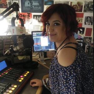 Ericka Corral’22 hosting a radio show at Beloit in 2019.